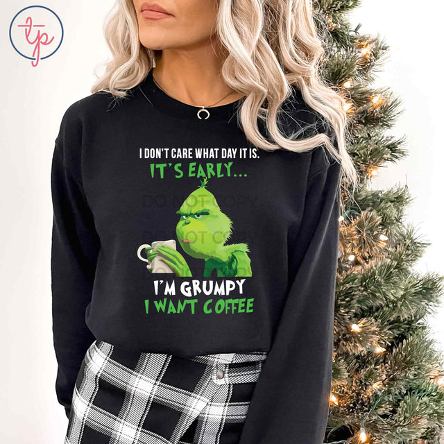 Grinch I Don't Care What Day Coffee