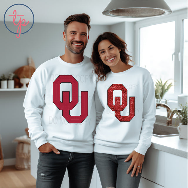 OU Sooners - Sequin and Embroidered