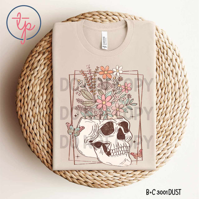 Floral Skull Mental Health Boho