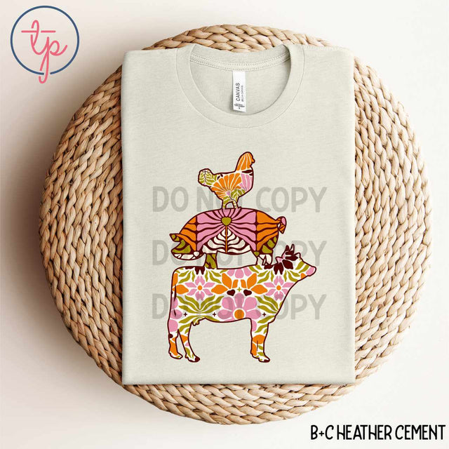 Boho Stacked Farm Animals