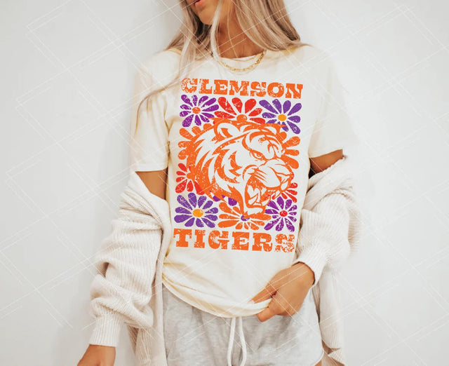 Clemson Tigers Floral Mascot